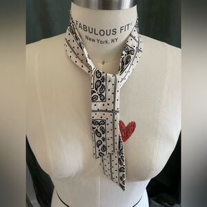 Black and White Paisley Scarf